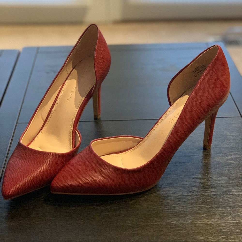 Kelly and Katie burgundy heels